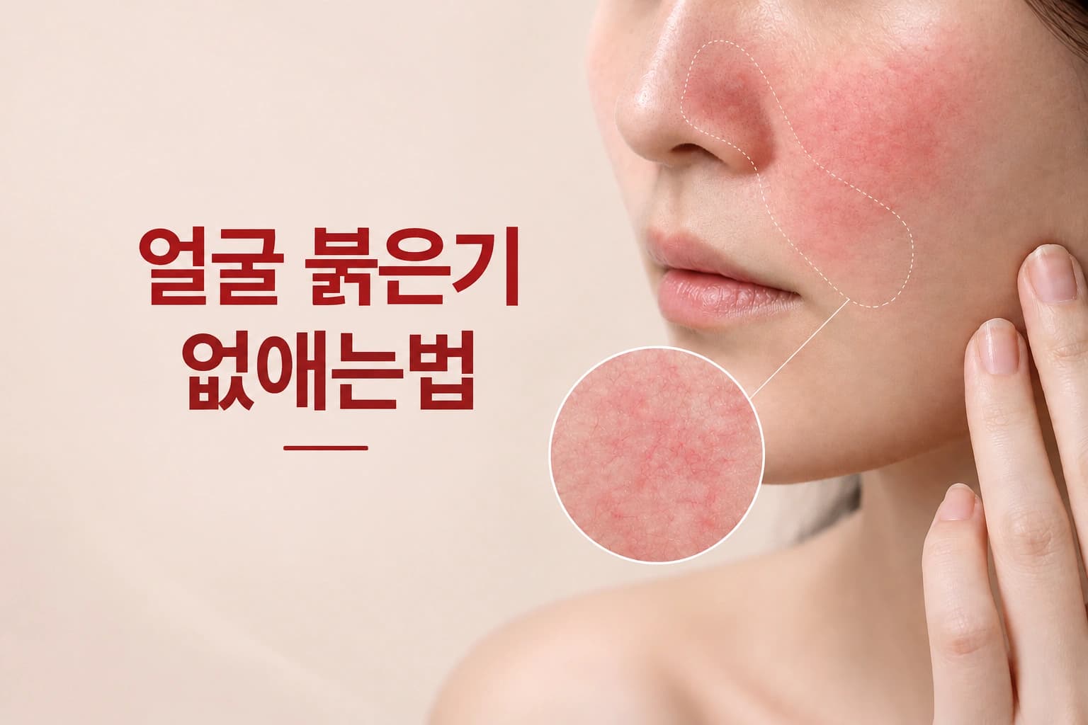 얼굴 붉은기 없애는 법과 유형을 알려주는 컨텐츠 썸네일