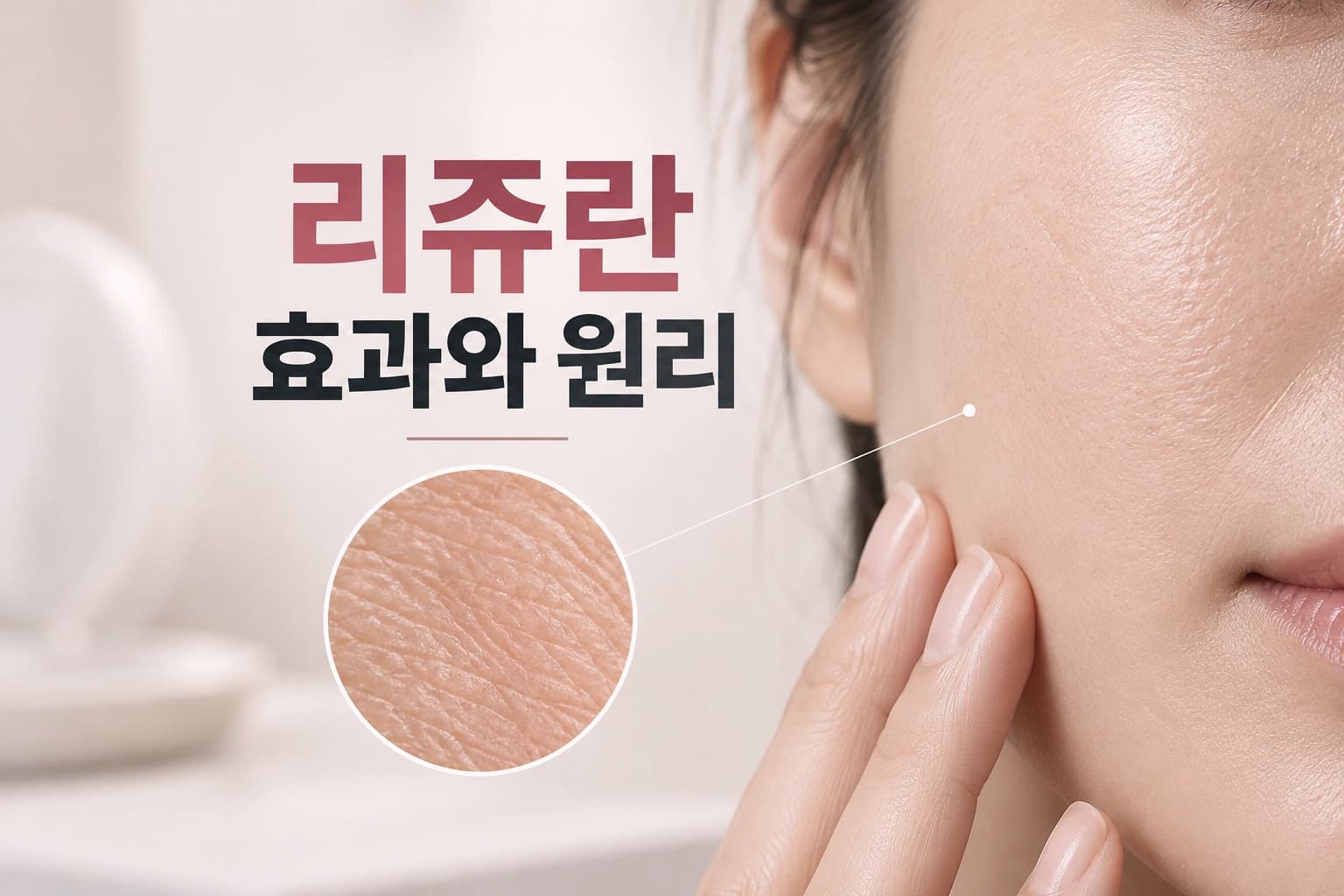 리쥬란 효과와 피부 속에서 작용하는 원리를 설명하는 컨텐츠 썸네일 이미지