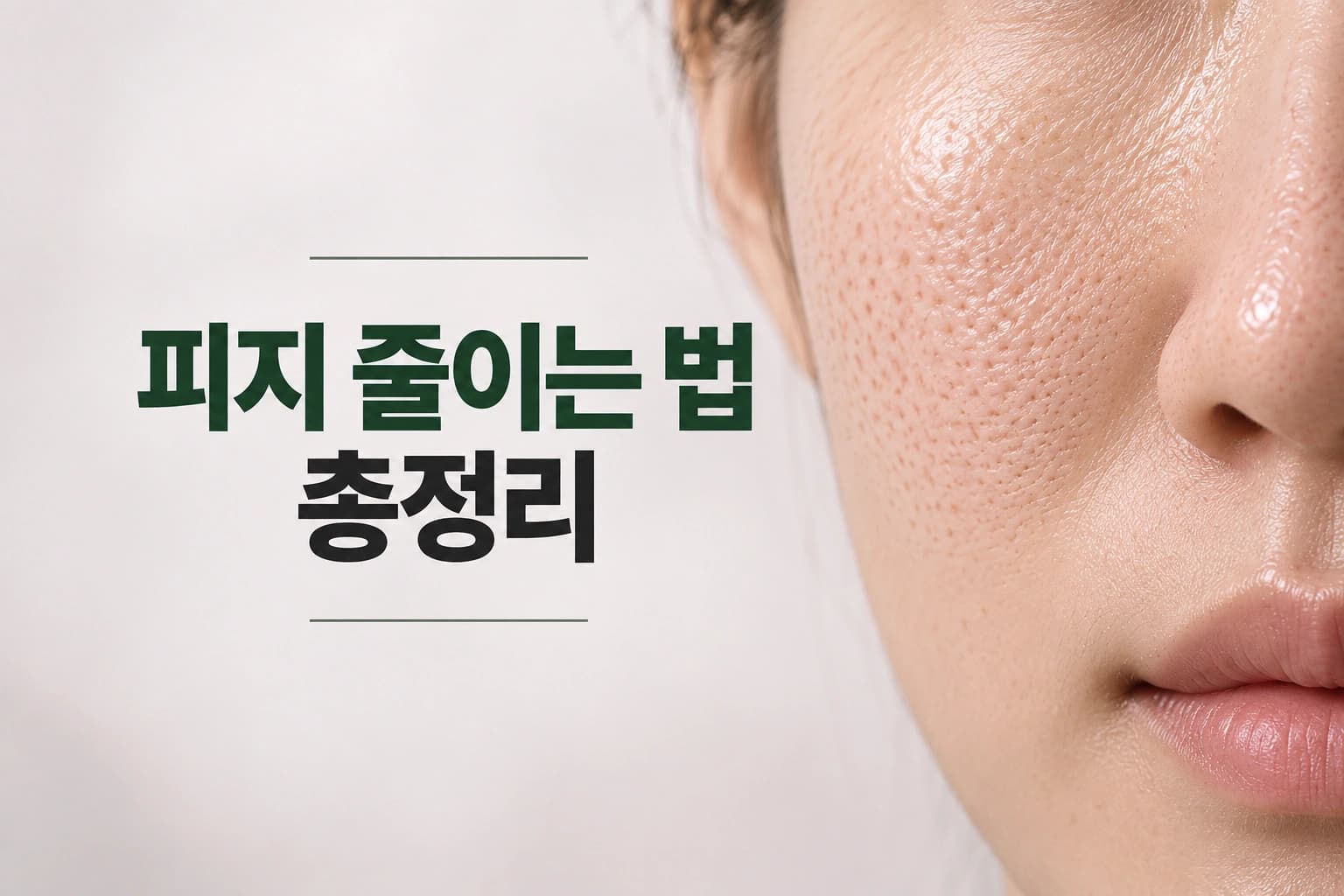 과도한 피지 분비 원인과 피지 줄이는 법을 알려주는 컨텐츠 썸네일